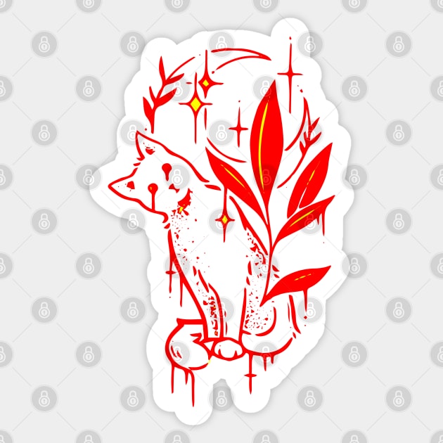 sad red cat Sticker by lazykitty